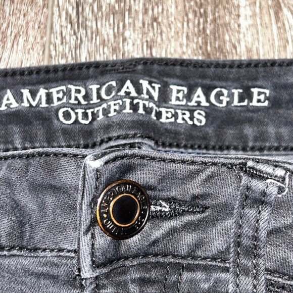 AMERICAN EAGLE Jeans Women’s Size 4 Black Hi-Rise Jegging Super Super Stretch - Picture 3 of 7